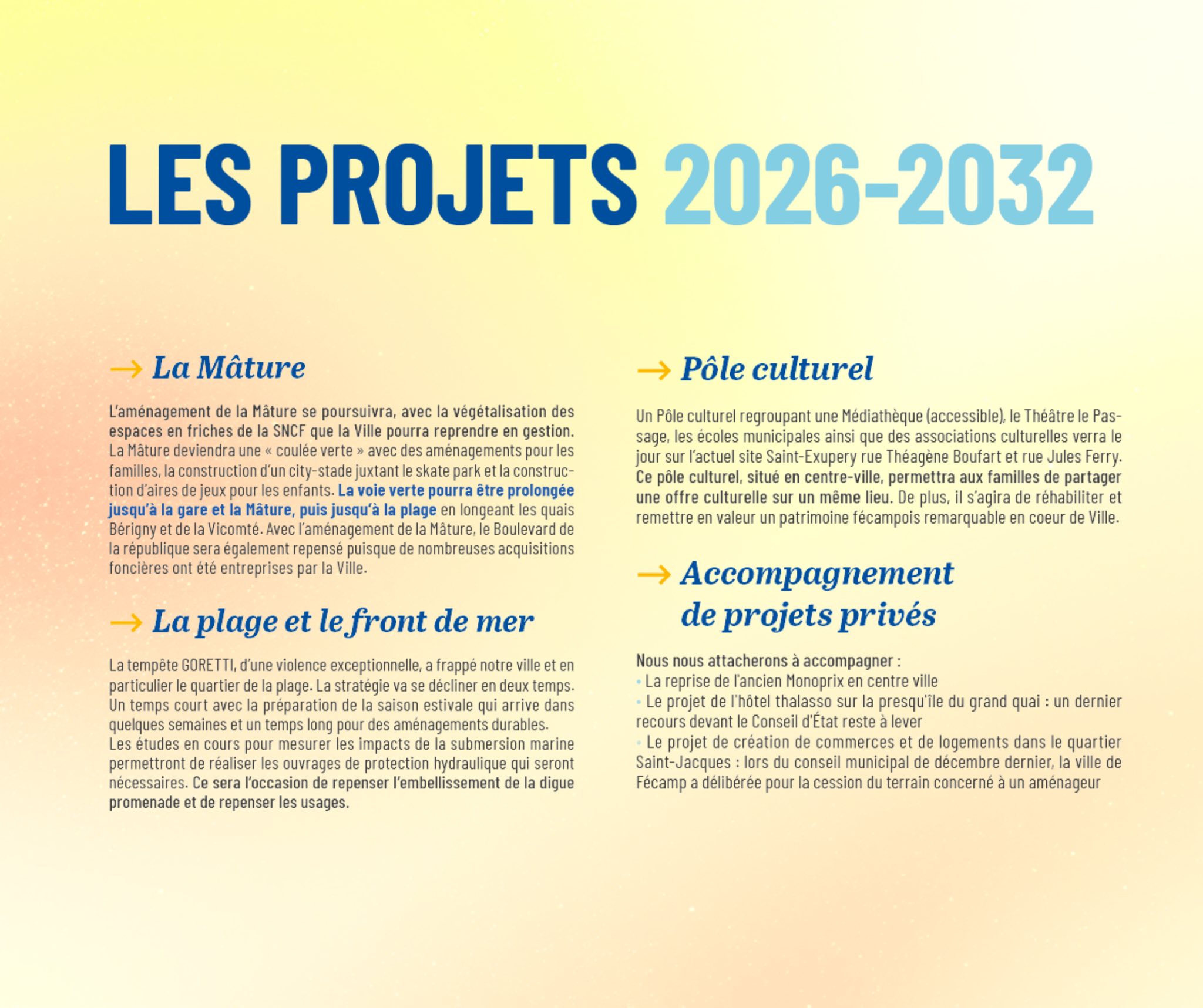 programme David ROussel 2026 élection municipale Fécamp