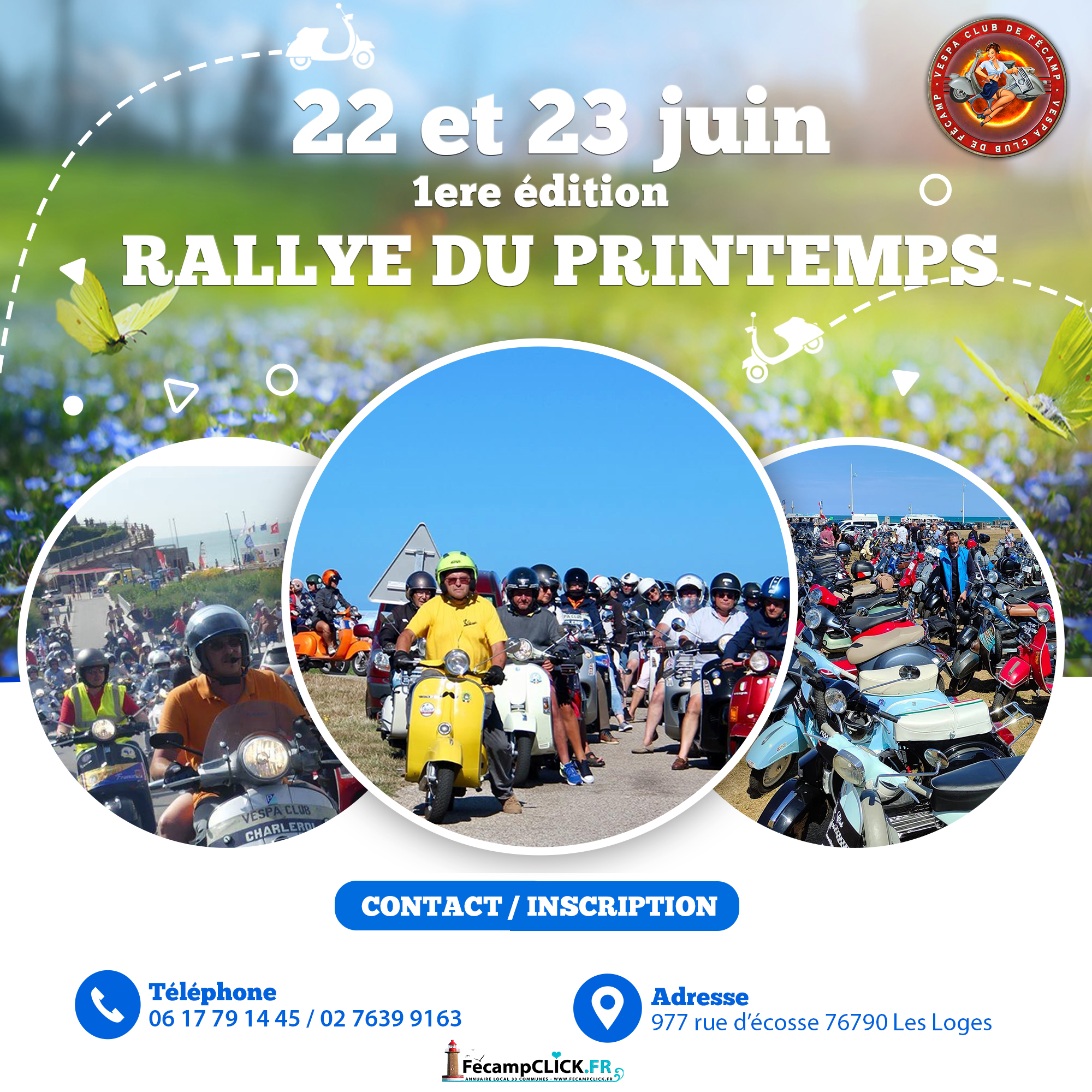 1er Rallye du Printemps Vespa Club de Fécamp 22 et 23 juin 2024 Fécamp